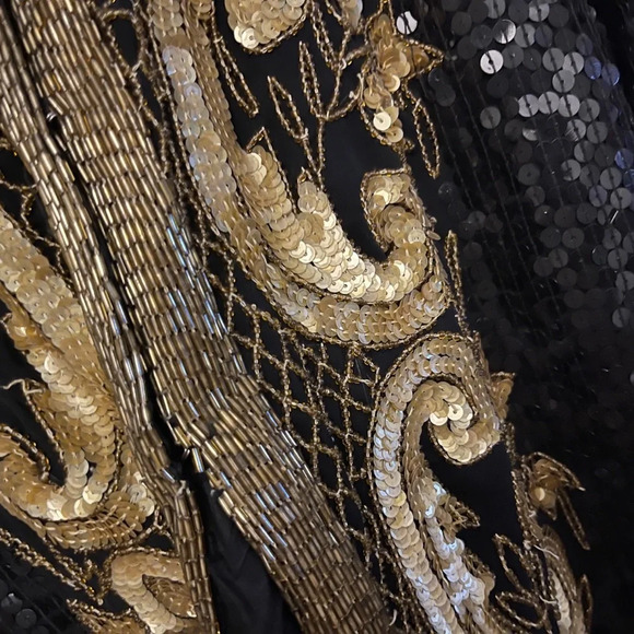 Vintage Joseph Le Bon sequin blazer top plus-size party holiday Christmas - Picture 6 of 8